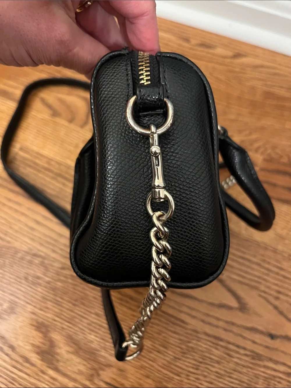 Coach Mini Baby Bennett Satchel (Model F34641) in Black Leather